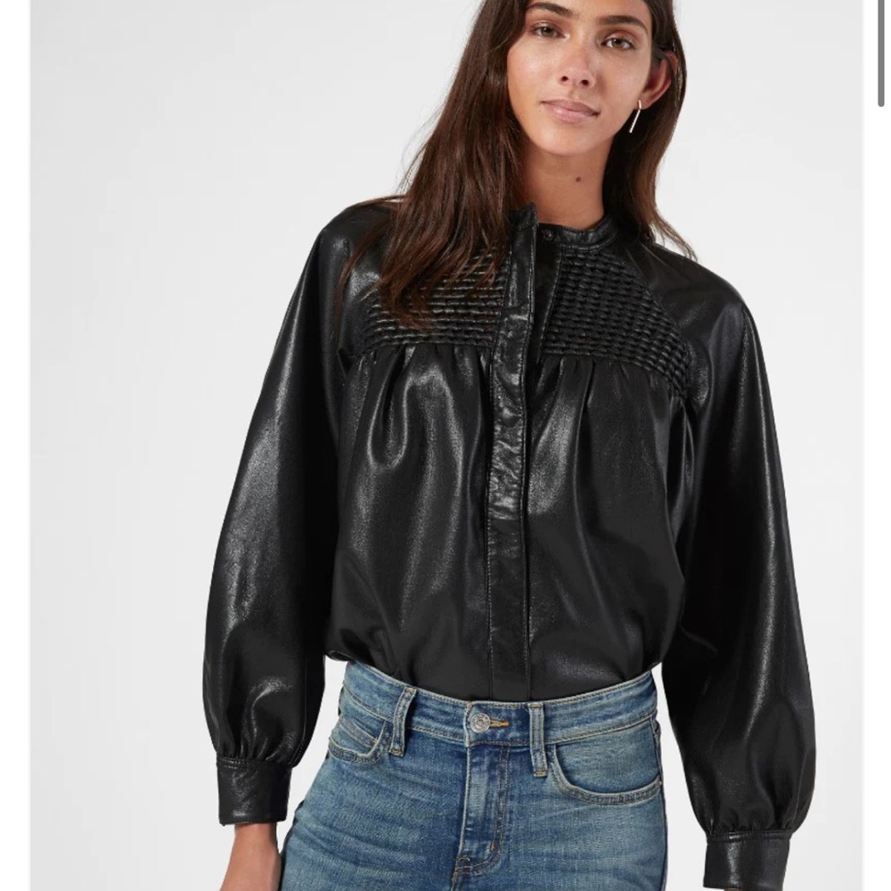 Joie Susana Vegan Leather Top